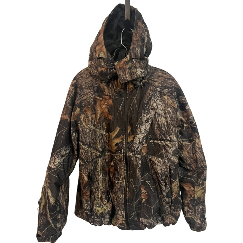 Winchester Zip Hooded Camo Fleece Insulated Duck Hunting Jacket Mens L Large